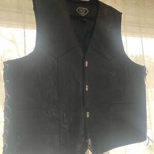 Men’s leather vest 3xl